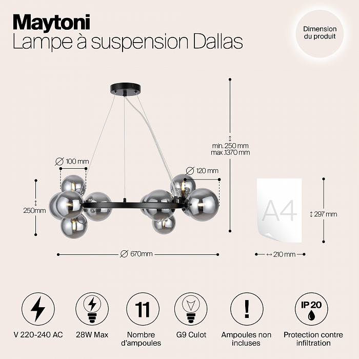 Светильник Maytoni MOD545PL-11B