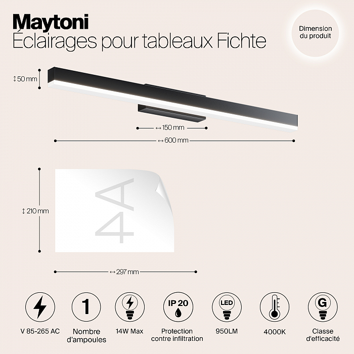 Интерьерная подсветка Maytoni MIR012WL-L14B4K